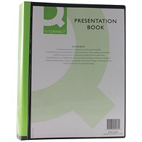Q-Connect A4 Presentation Book, 60 Pockets, Black
