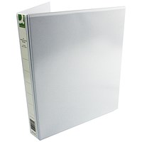 Q-Connect Presentation Ring Binder, A4, 4 D-Ring, 25mm Capacity, White, Pack of 6