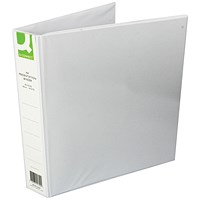 Q-Connect Presentation Ring Binder, A4, 4 D-Ring, 40mm Capacity, White, Pack of 6