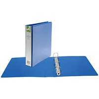 Q-Connect Presentation Ring Binder, A4, 4 D-Ring, 40mm Capacity, Blue