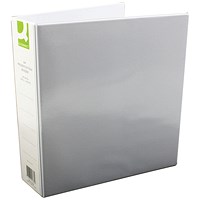 Q-Connect Presentation Ring Binder, A4, 4 D-Ring, 50mm Capacity, White, Pack of 6