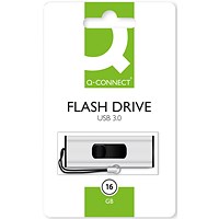Q-Connect USB 3.0 Slider Flash Drive, 16GB