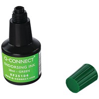Q-Connect Endorsing Ink 28ml Green (Pack of 10)