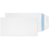 Q-Connect DL Pocket Envelopes, Self Seal, 100gsm, White, Pack of 500