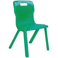 Titan One Piece Classroom Chair, 360x320x513mm, Green, Pack of 10