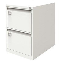 Jemini Foolscap Filing Cabinet, 2 Drawer, White