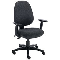 Astin Nesta Operator Chair with Adjustable Arms, Charcoal
