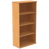 Polaris Tall Bookcase, 3 Shelves, 1592mm High, Beech
