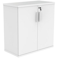 Polaris Low Cupboard, 1 Shelf, 816mm High, White