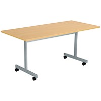 Jemini Rectangular Tilting Table 1600x800x730mm Nova Oak/Silver