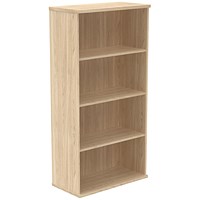 Astin Tall Bookcase, 3 Shelves, 1592mm High, Oak