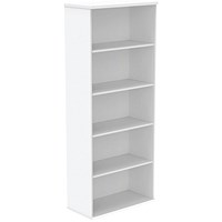 Astin Extra Tall Bookcase, 4 Shelves, 1980mm High, White