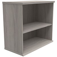 Astin Desk High Bookcase, 1 Shelf, 730mm High, Grey Oak