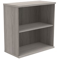 Astin Low Bookcase, 1 Shelf, 816mm High, Grey Oak