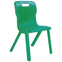 Titan One Piece Classroom Chair, 363x343x563mm, Green, Pack of 30
