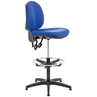 Jemini Mid Level Draughtsman Chair, Royal Blue