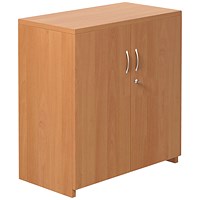 Serrion Premium Low Cupboard, 1 Shelf 800mm High, Beech