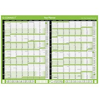 Q-Connect 16 Month Planner, Unmounted, A2, January 2024-April 2025