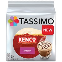 Tassimo Kenco Mocha Coffee Pods, 8 Capsules, Pack of 5