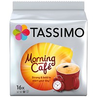Tassimo Morning Cafe Coffee Pods, 16 Capsules, Pack of 5