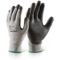 Beeswift Pu Coated Cut 5 Gloves, Black, Small