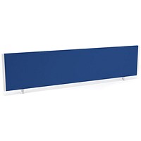 Impulse Plus Bench Desk Screen, 1800mm Wide, Blue with White Frame