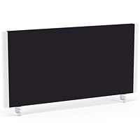 Impulse Plus Bench Desk Screen, 800mm Wide, Black with White Frame
