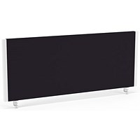 Impulse Plus Bench Desk Screen, 1000mm Wide, Black with White Frame