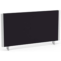 Impulse Plus Bench Desk Screen, 800mm Wide, Black with Silver Frame