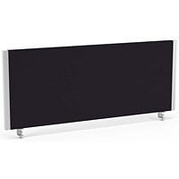 Impulse Plus Bench Desk Screen, 1000mm Wide, Black with Silver Frame