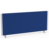 Impulse Plus Bench Desk Screen, 1000mm Wide, Blue with Silver Frame