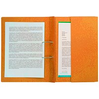 Everyday Back Pocket Spiral Files, 285gsm, Foolscap, Orange, Pack of 25
