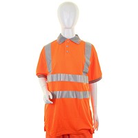 Beeswift Ladies Hi-Vis Short Sleeve Polo Shirt, Orange, 2XL