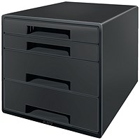 Leitz Recycle 4 Drawer Cabinet, Black