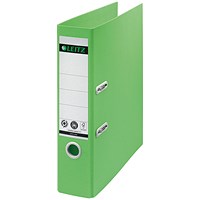 Leitz Recycle A4 Lever Arch File, 80mm Spine, Green, Pack of 10