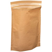 Kraft Mailing Bag Gusset 415x495x100mm/100mm Lip (Pack of 50)