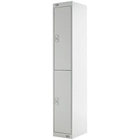 Express Standard Locker 2 Door 300x300x1800mm Light Grey