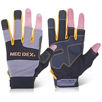 Mec Dex Work Passion Tool Mechanics Gloves, Grey & Gold, 2XL