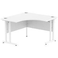 Impulse 1200mm Corner Desk, White Cantilever Leg, White