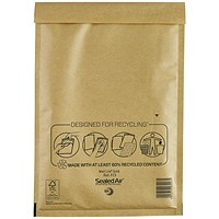 Mail Lite Bubble Postal Bag, Size F/3 220x330mm, Gold, Pack of 50