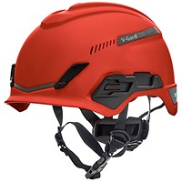 MSA V-Gard H1 Tri-Vented Helmet, Red