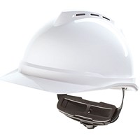 MSA V-Gard 500 Vented Safety Helmet, White