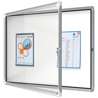 Nobo Premium Plus Magnetic Lockable Notice Board, 8xA4, W923xH667xD43mm