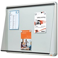 Nobo Premium Plus Outdoor Magnetic Lockable Notice Board, 9xA4, W708xH969xD43mm