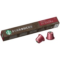 Starbucks Single-Origin Sumatra Nespresso Coffee Pods, Pack of 10