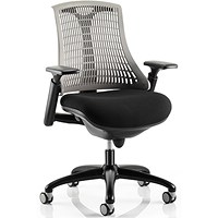 Flex Task Operator Chair, Black Frame, Black Seat, Grey Back, Assembled