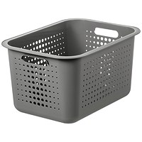 SmartStore Recycled Basket, 13 Litres, Grey