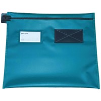 Go Secure Tamper Evident Flat Antimicrobial Bag, 457x356mm, Teal