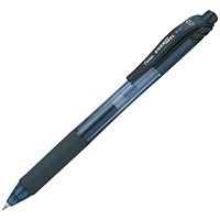 Pentel EnerGel X Rollerball Pen, 0.7mm Tip, 0.35mm Line, Black, Pack of 12