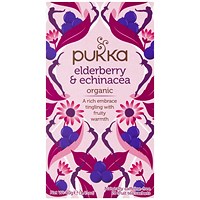 Pukka Elderberry and Echinacea Organic Tea Bags, Pack of 20